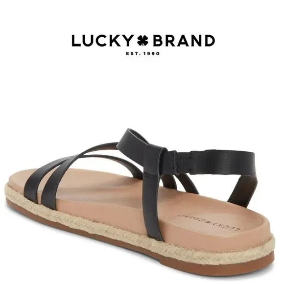 🆕️ New Lucky Brand Darli Slingback Sandal, Size 9.5 in Dusty Sand Leather - Picture 2 of 8